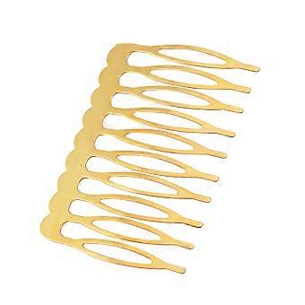 30pcs Haarspange Kämme Eisendraht Haar 10 Zähne Kämme eingesetzt Kämme für Frauen Mädchen (golden)