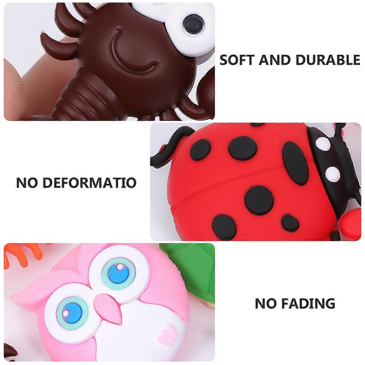 15Pcs Cartoon Insect Data Line Protective Case Bite Data Line Protective Case