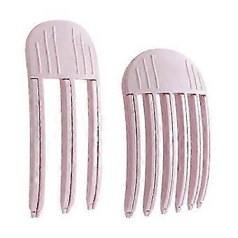 2Pcs Fluffy Hair Comb Natural Bump Up Comb Volume Clip Portable Travel Hot Wind Blowing Forehead Bangs Styling Comb Women Girls Hair Accessories