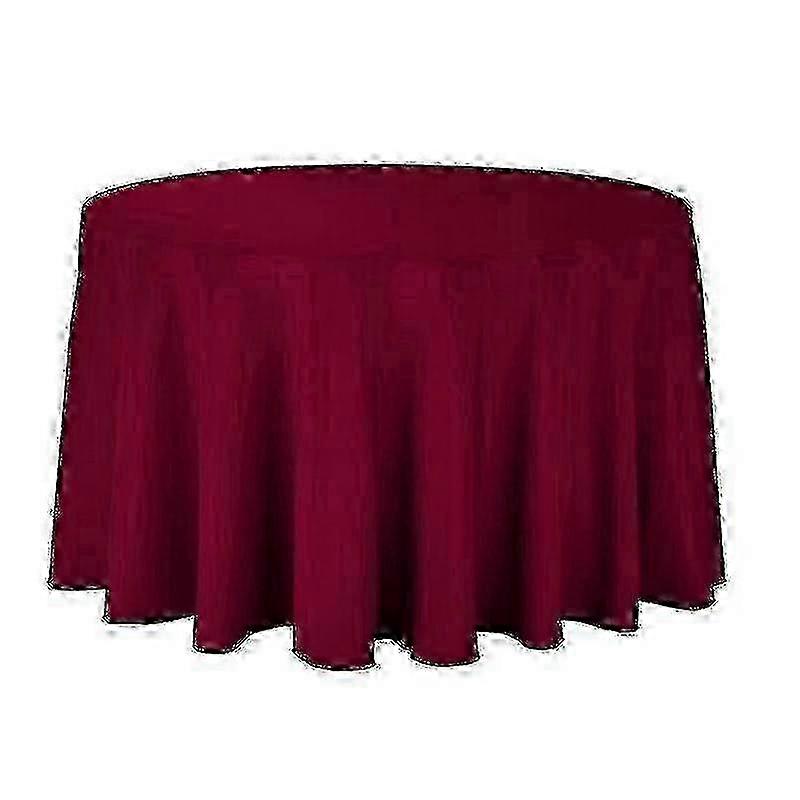 2026 Round Polyester Table Cover - Durable Solid Color Tablecloth Perfect for Weddings