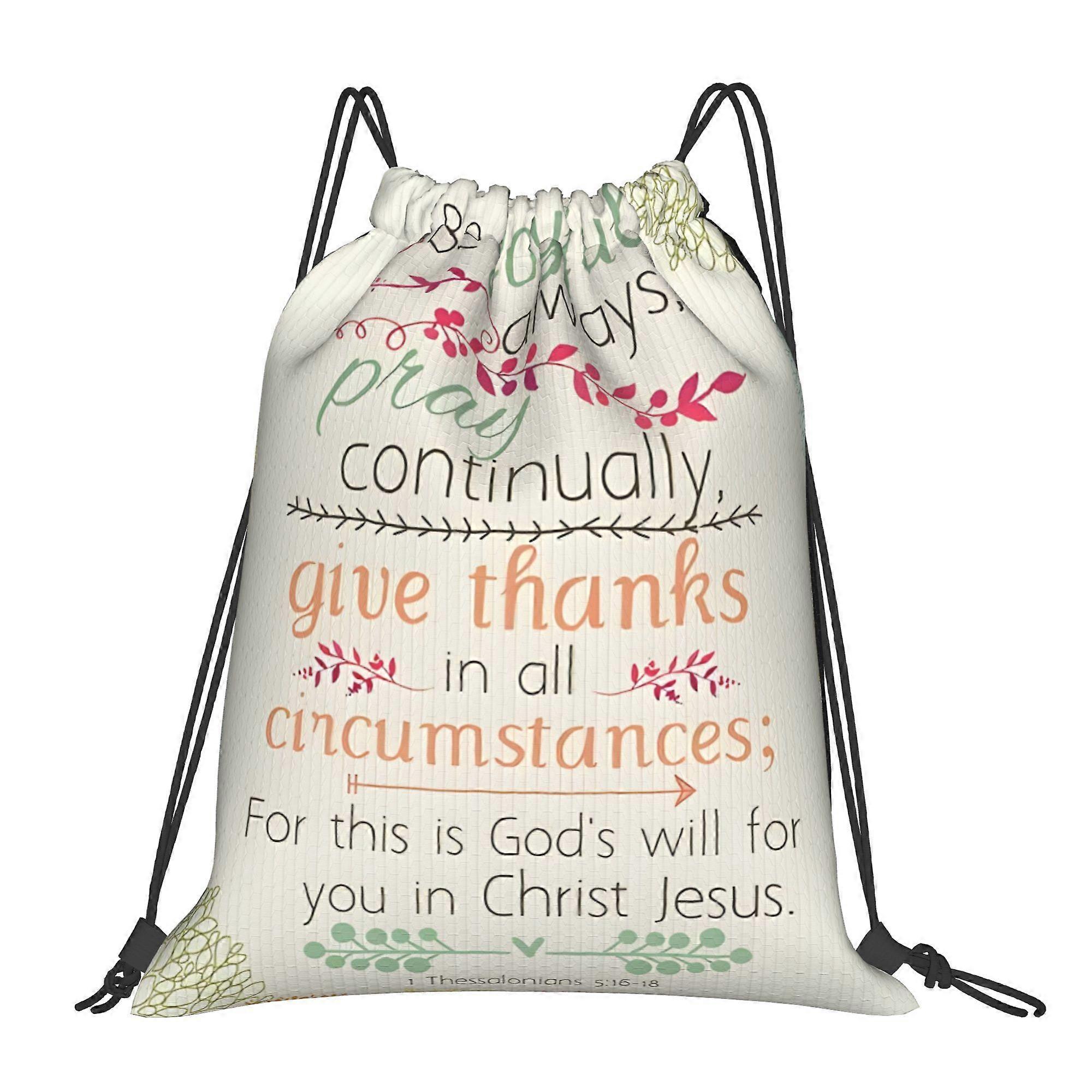 1pc Drawstring Bag Featuring Bible Verses-Cqazw