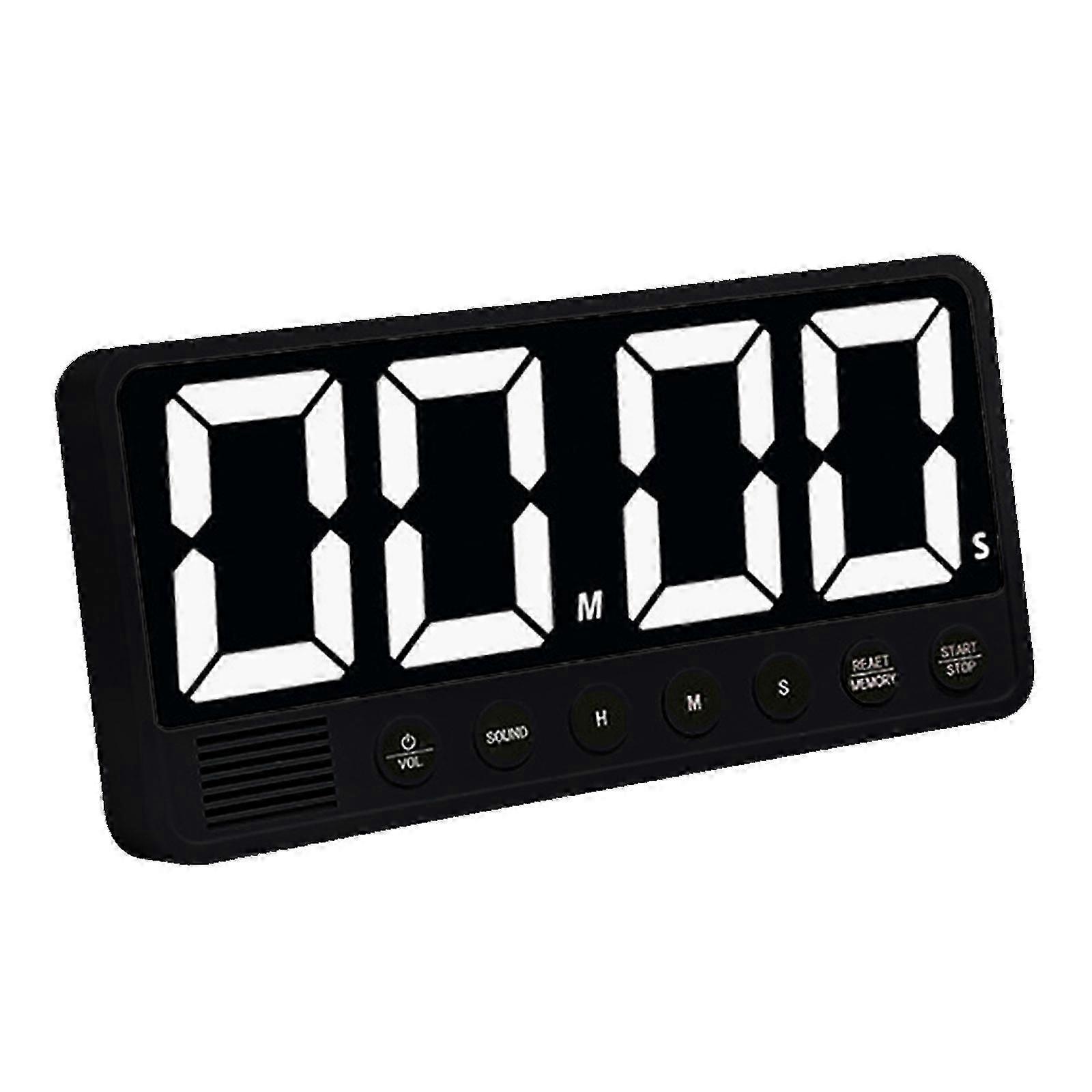 Large LED Display Timer Count Up/Down Timer for Classroom Home Tabletop Magnetic Timer Cooking Digital Timer Stopwatch  White