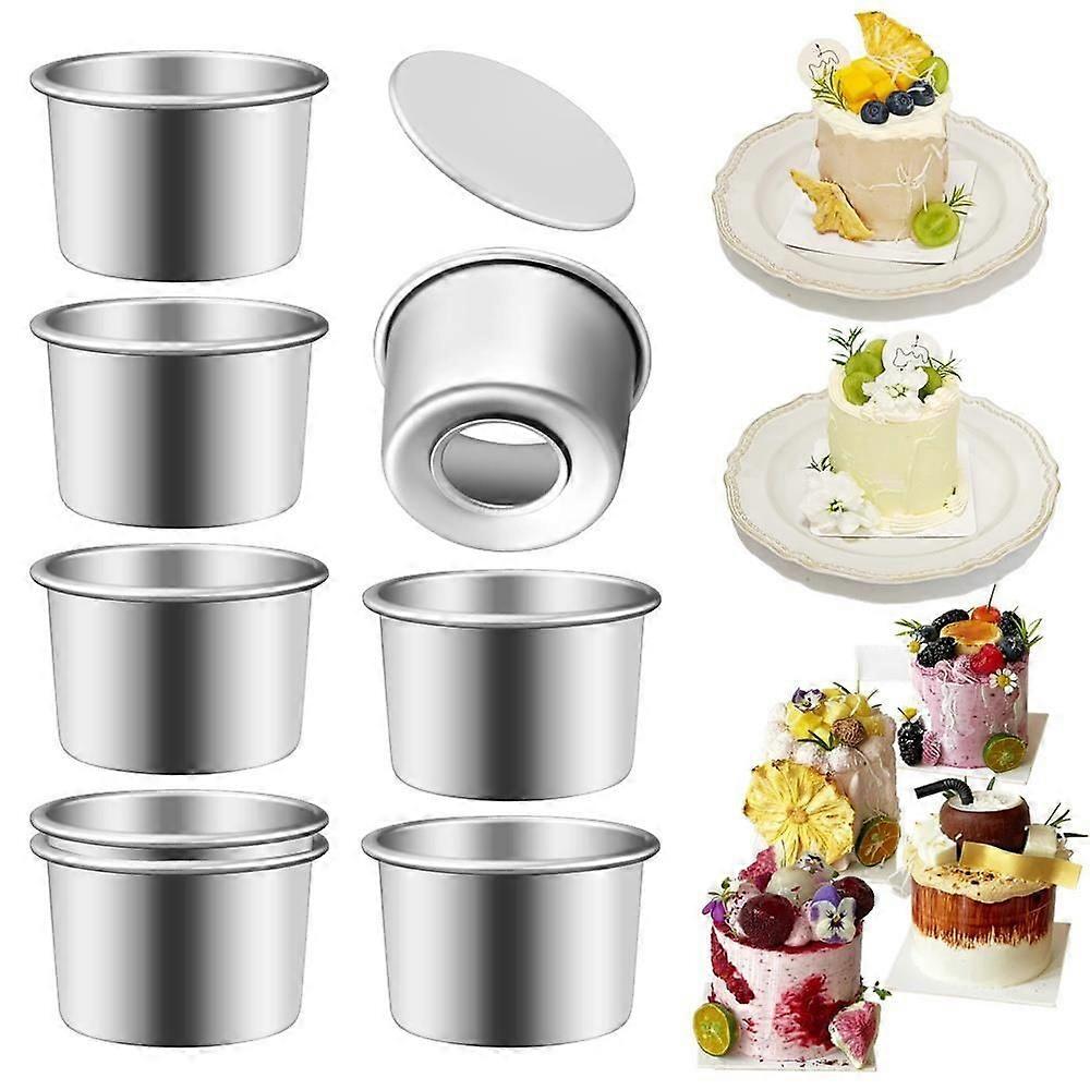 8-Pack Non-Stick Aluminum Mini Round Baking Cups