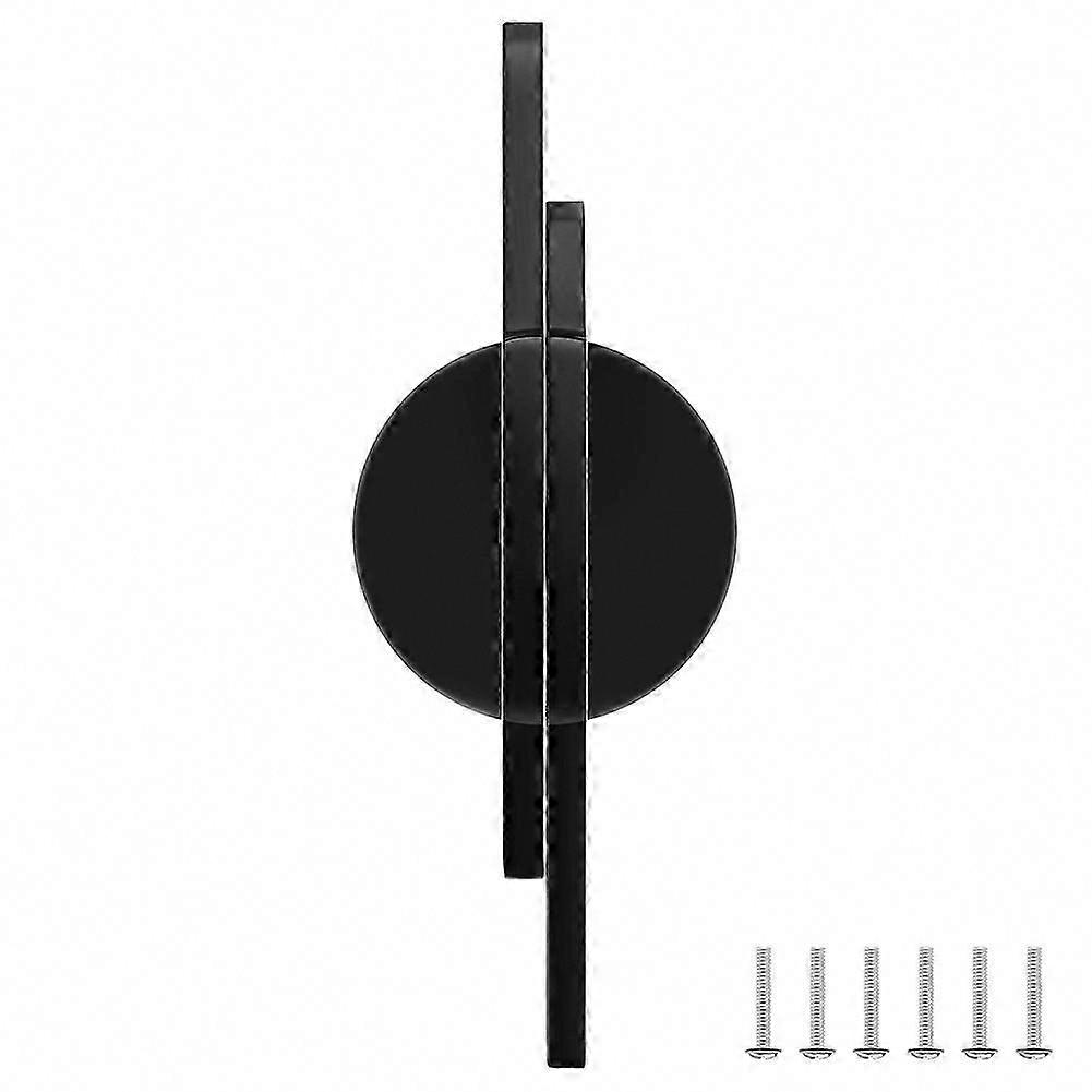 2 Cabinet Pulls, Half Round Black Cabinet Knobs, Matte Black Cabinet Pulls for Closets & Cabinets, 2-1/2 Inch (64 mm)