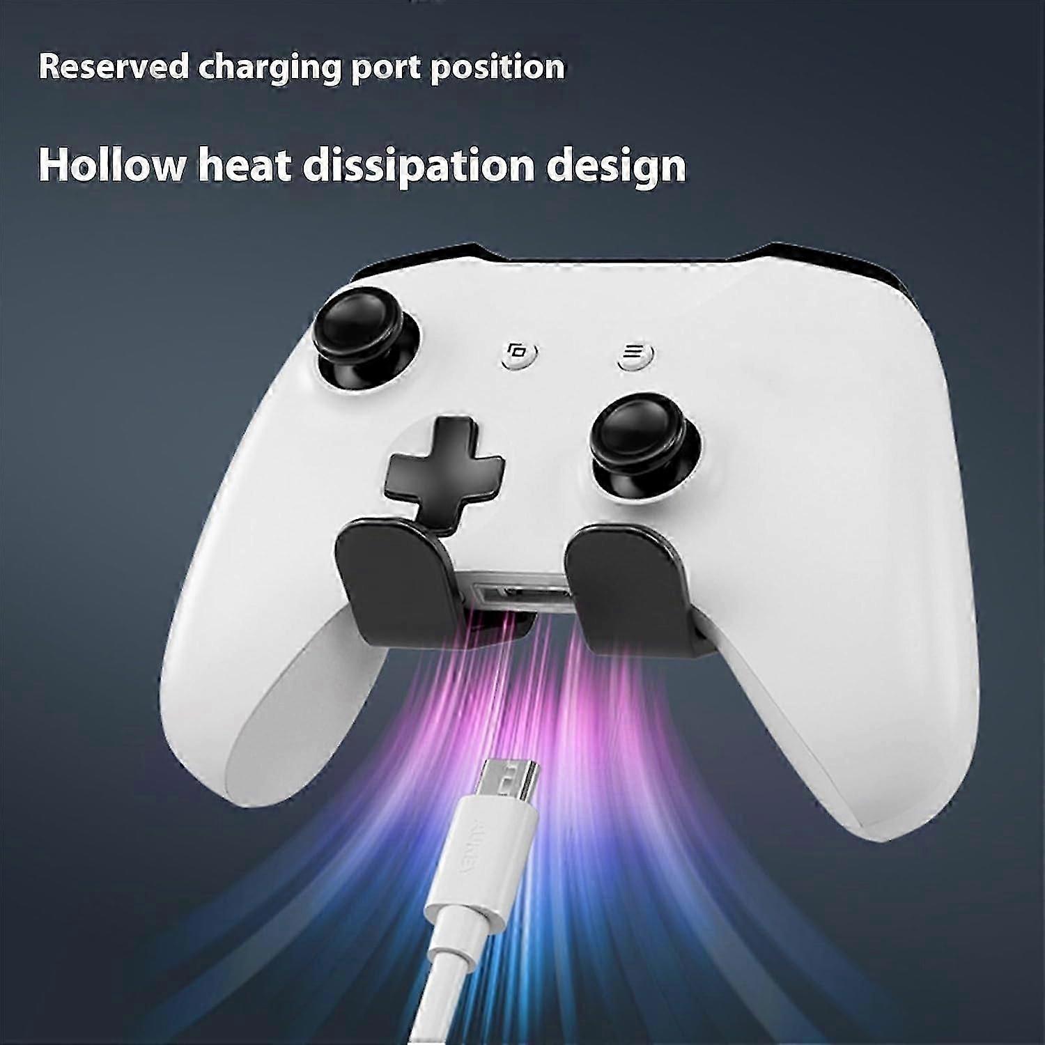 2pcs Under Desk Controller Mount and Adhesive Gamepad Holder for SpaceSaving Vertical Storage