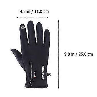 Touch Screen Gloves Cycling Gloves for Outdoor Sports 1Pair Black