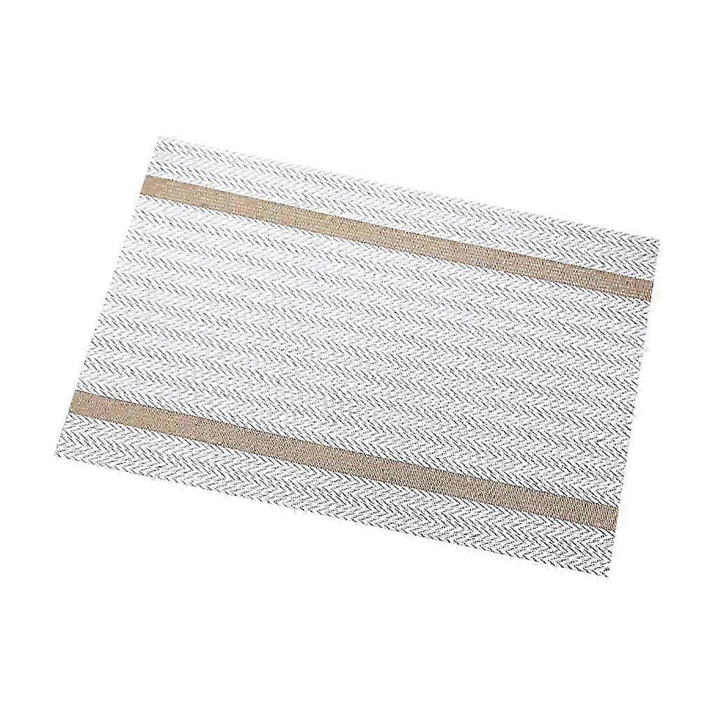 Striped PVC Dining Mat Scratch-Resistant