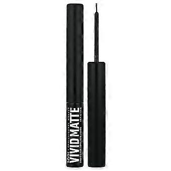 2 x NYX Professional Makeup, Vivid Matte Liquid Eyeliner, 01 Black , 0.06 fl oz (2 ml)