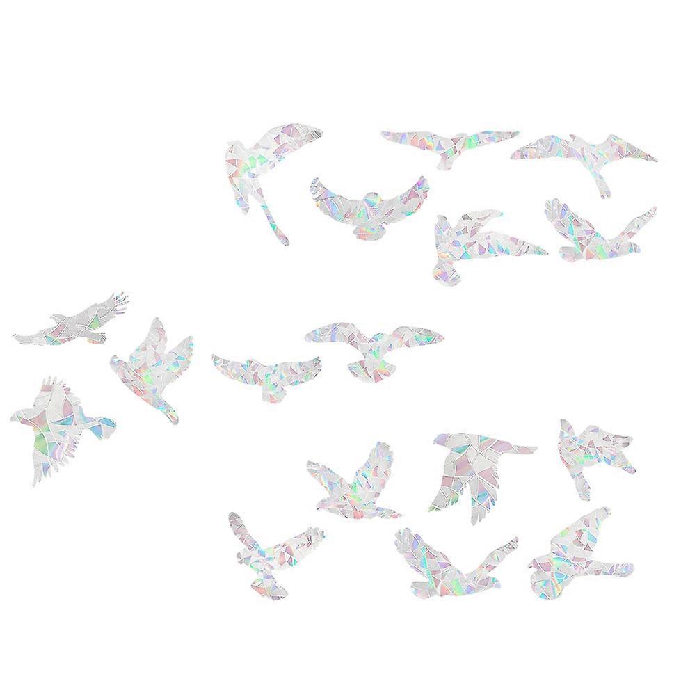 Bird Sticker Window Decal for Decor 1Sheet Creative Refraction Silver PVC