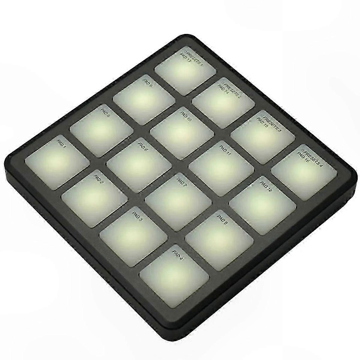 Portable Wireless MIDI Controller with 16 Pads, USB-C Interface for Percussion Keyboard