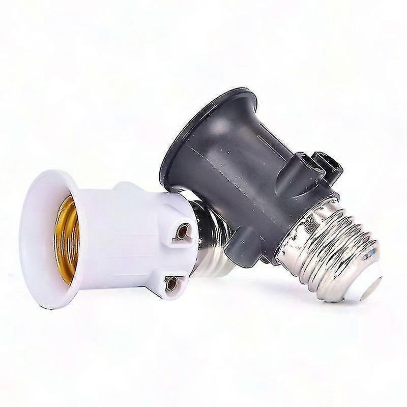 Fireproof PBT E27 Bulb Adapter Lamp Holder with EU Plug for Socket Conversion
