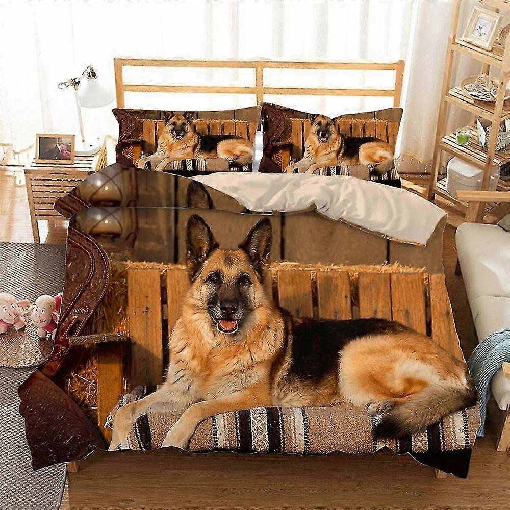 3D German Shepherd Duvet Cover Set