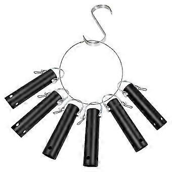 Pool Tool Holder and Organizer,Pool Cleaning Equipment Storage with 6 Pool Tool Holder,Key Chain Loop and S Shaped-SSZFV