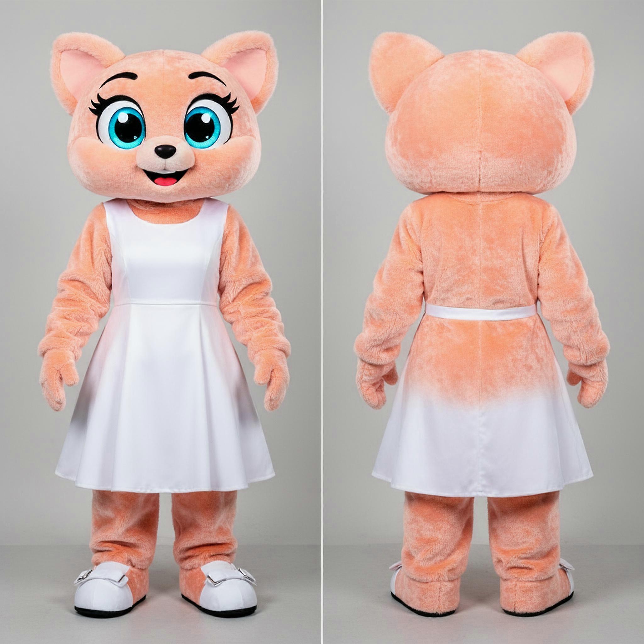 MASTICOT Peach Soft Ermine Mascot