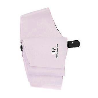 Pink Auto Umbrella with UV Protection and Quick Drying Fabric, Sturdy Rain Umbrella for Sports, Travel, Work, UV Sun Umbrella