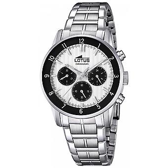 Lotus chrono Quartz Analog Man Watch with 18579/3 Stainless Steel Bracelet