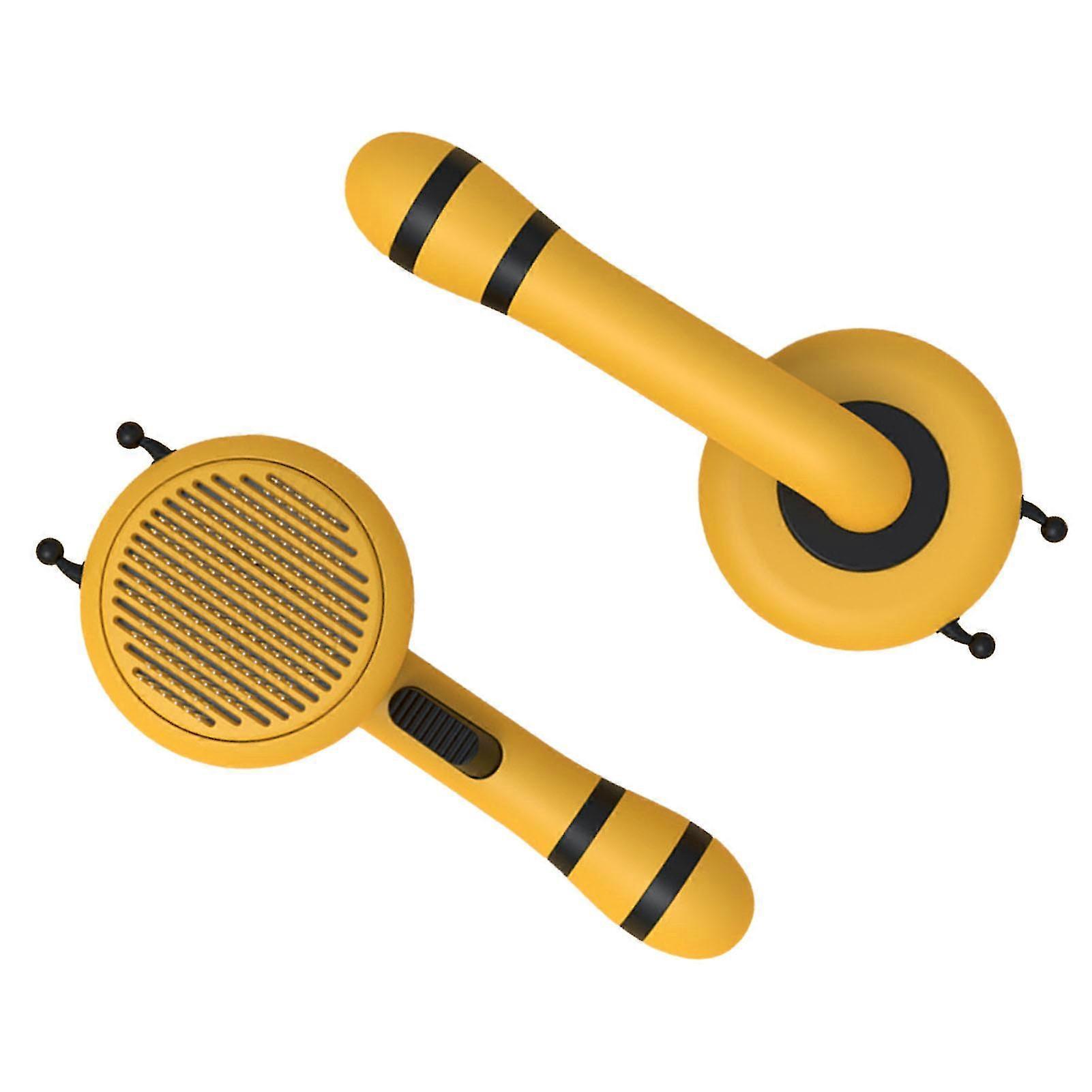 Bee-Shaped Self-Cleaning Cat Grooming Brush