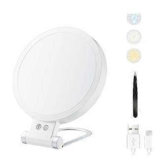 30X Magnifying Mirror with Light Rechargeable Magnifyin Mirror 3 Color LED Lights for Tweezing Eyebrows Facial Hair-SFYGV