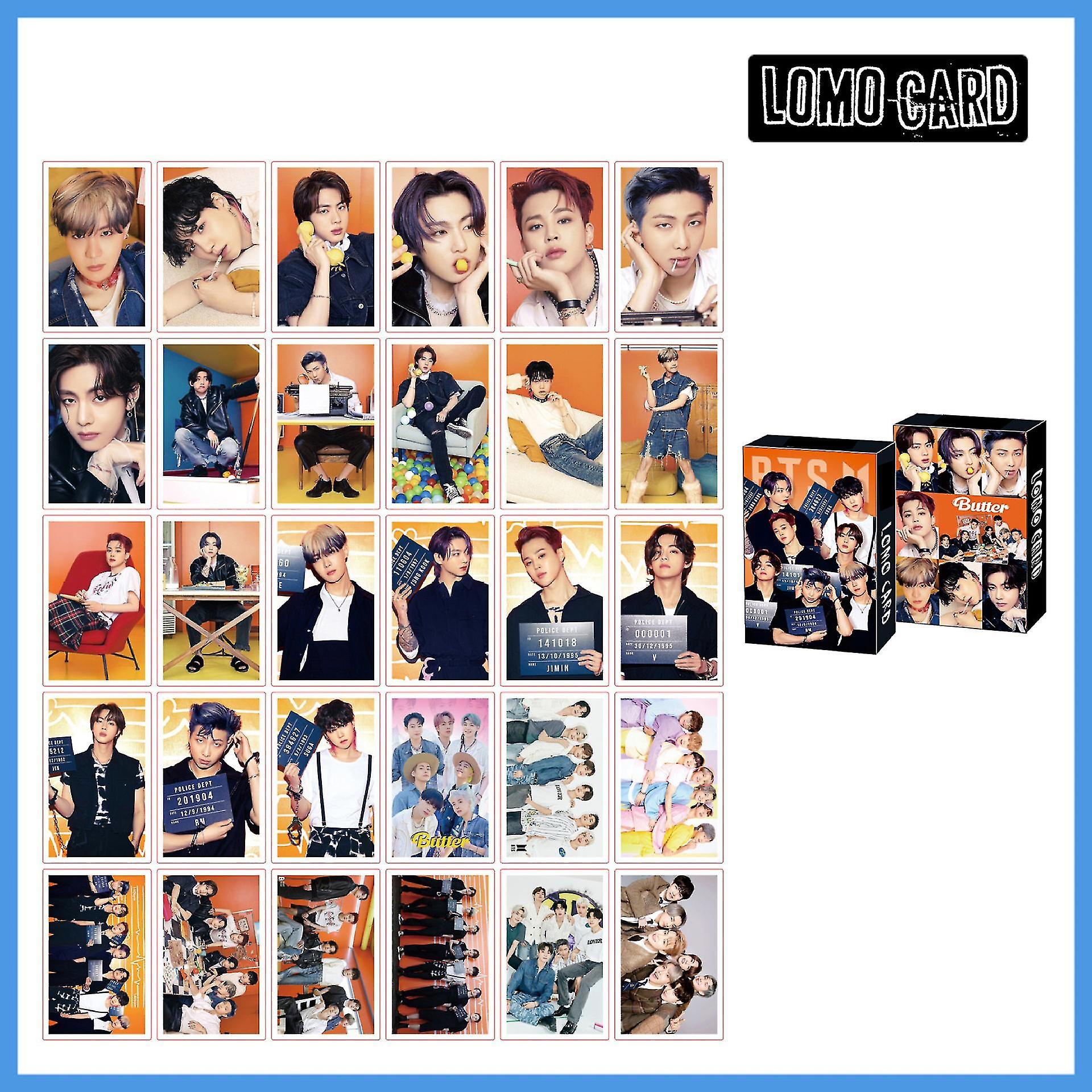 30pcs/box Kpop バンタンボーイズ ロモカードセット フォトカード フォトプリントアルバム フォトカード 韓国ファッション かわいいボーイズ ポスター 画像ファン