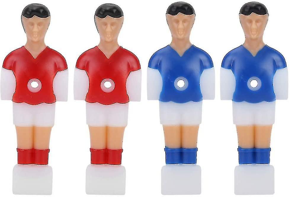 Foosball Player Foosball Male Player, 2 Red 2 Blue Mini Figure Plastic Foosball Male Player Replacem