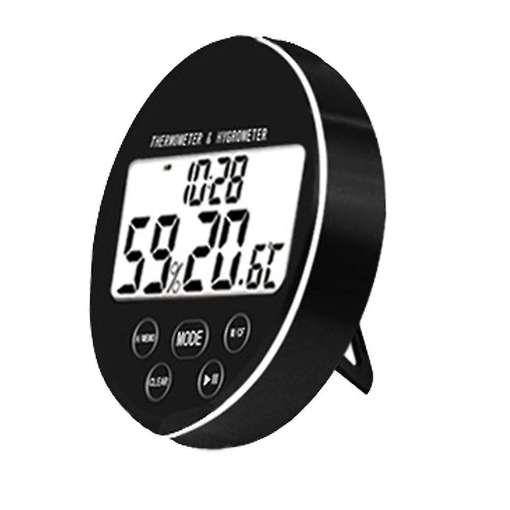 Circular Temperature And Humidity Meter With Timer Electronic New Temperature And Humidity Meter