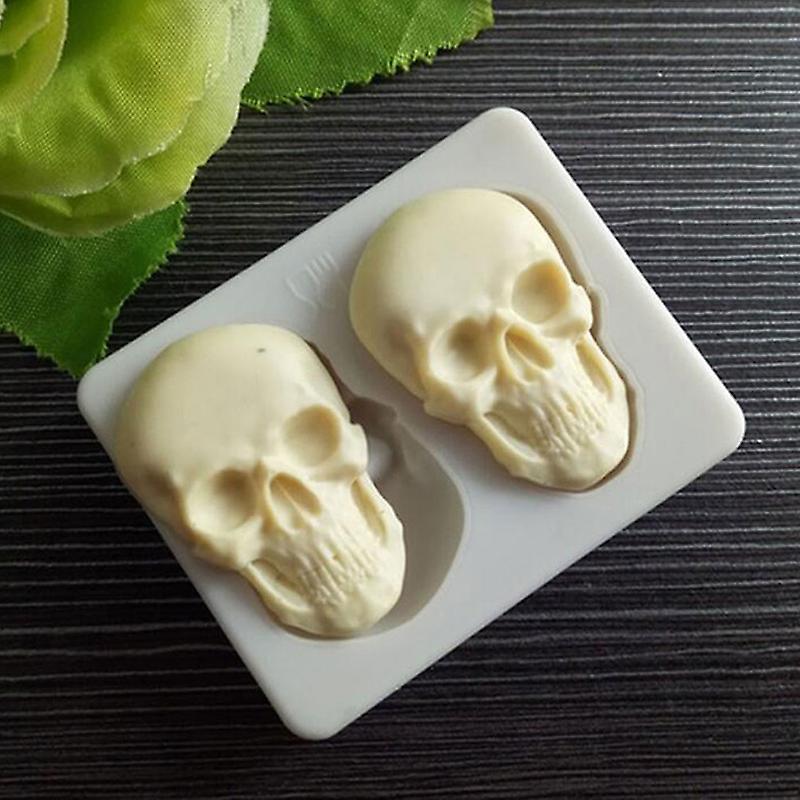 3d Skeleton Skull Head Silicone Mold Diy Candy Cake Decoration Mold Baking Tool