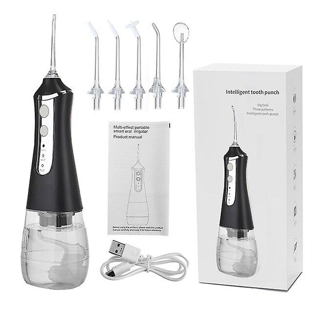 Lism Taşınabilir Oral Irrigator Su Flosser Diş Su Jeti Araçları Pick Temizleme Dişleri 350ml 5 Nozullar Ağız Yıkama Makinesidiş ipi