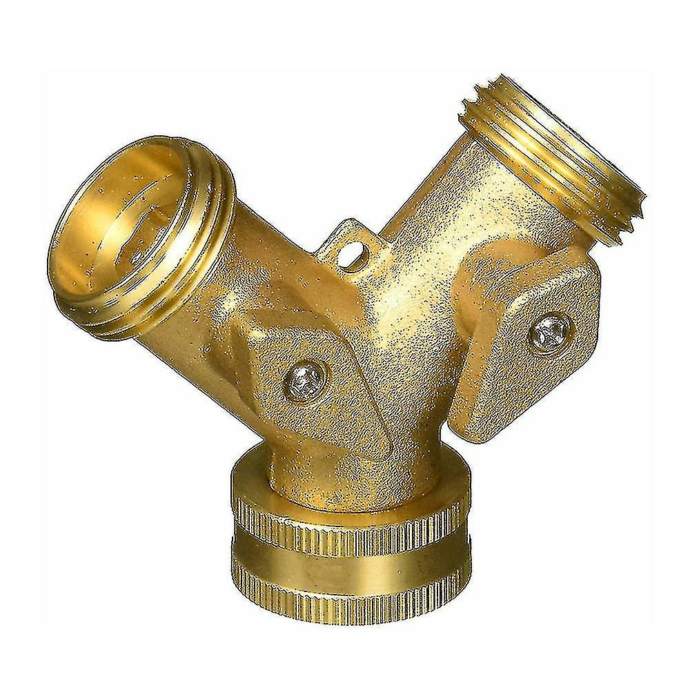 Y Shape Soild Brass Thread Two Way Connector Adaptor Hose