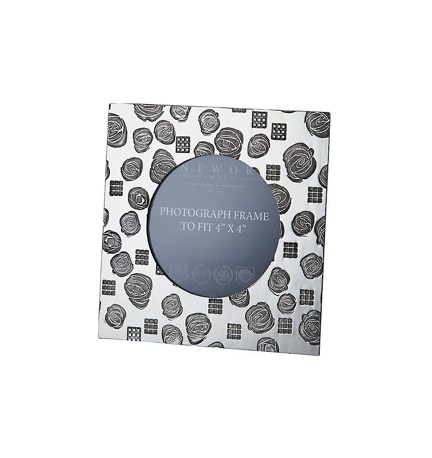 Small Square Charles Rennie Mackintosh Pewter Photo Frame - 4" x 4"