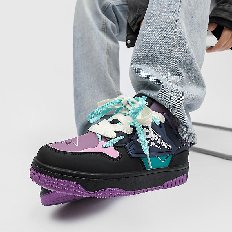 Men Breathable White Skateboard Sneakers