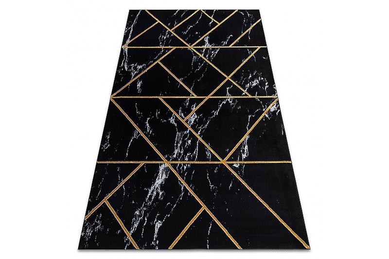 Exclusive EMERALD Carpet 2000 glamour, stylish geometric, marble black / gold