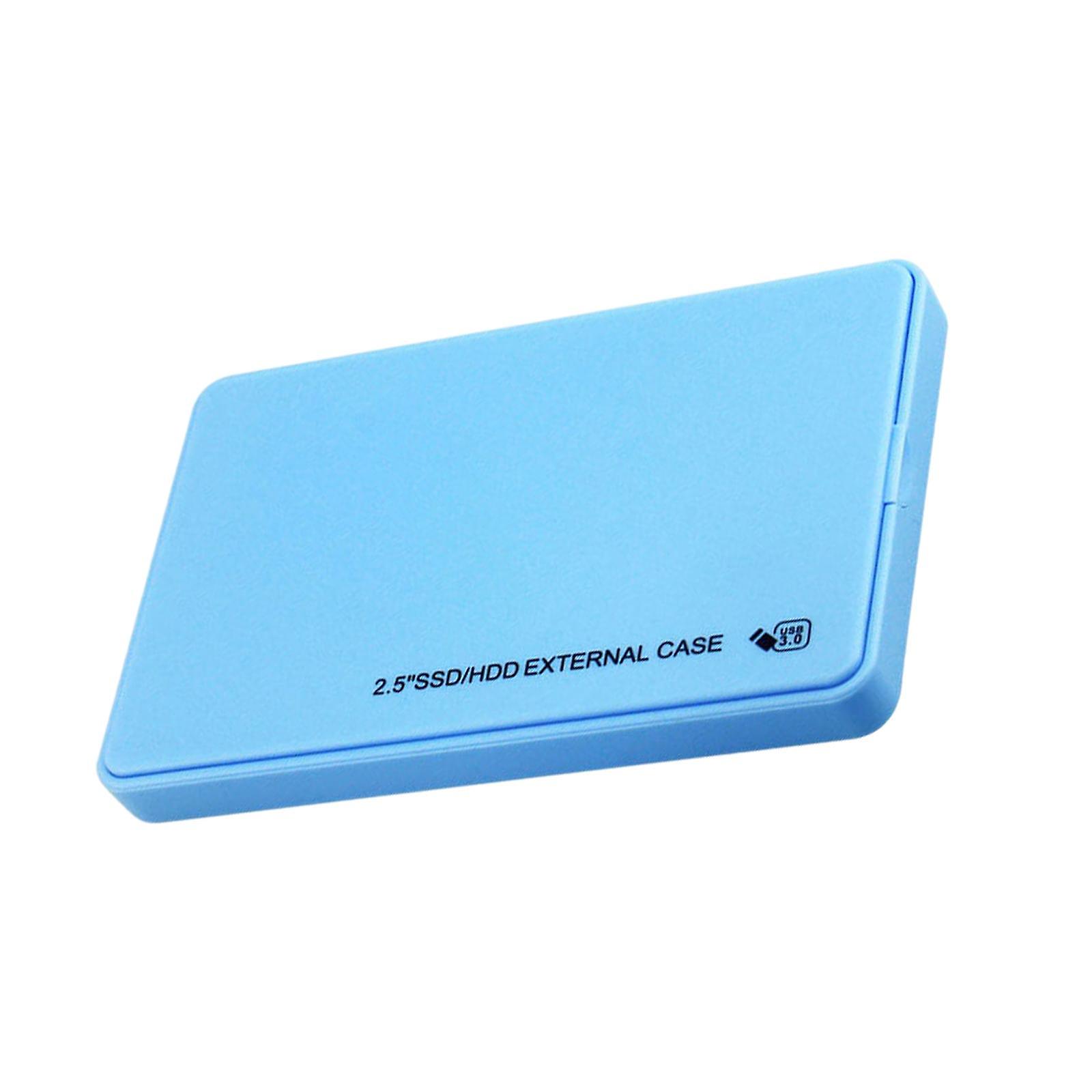 2.5in External Hard Drive HDD Enclosure Storage Case Box for PC Computer Blue