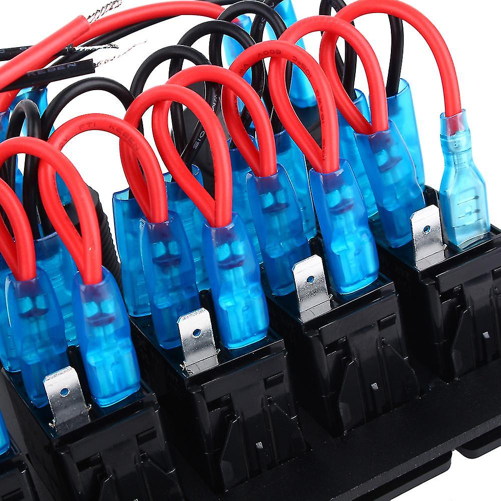 6 Way Led Car Boat Rocker Switch Panel Usb Socket Cigarette Plug Voltmeter