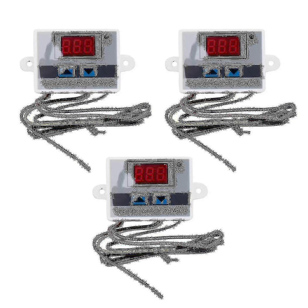 3pcs Xh-w3001 Digital Led Temperature Controller Module Digital Thermostat Switch Electronic Thermo