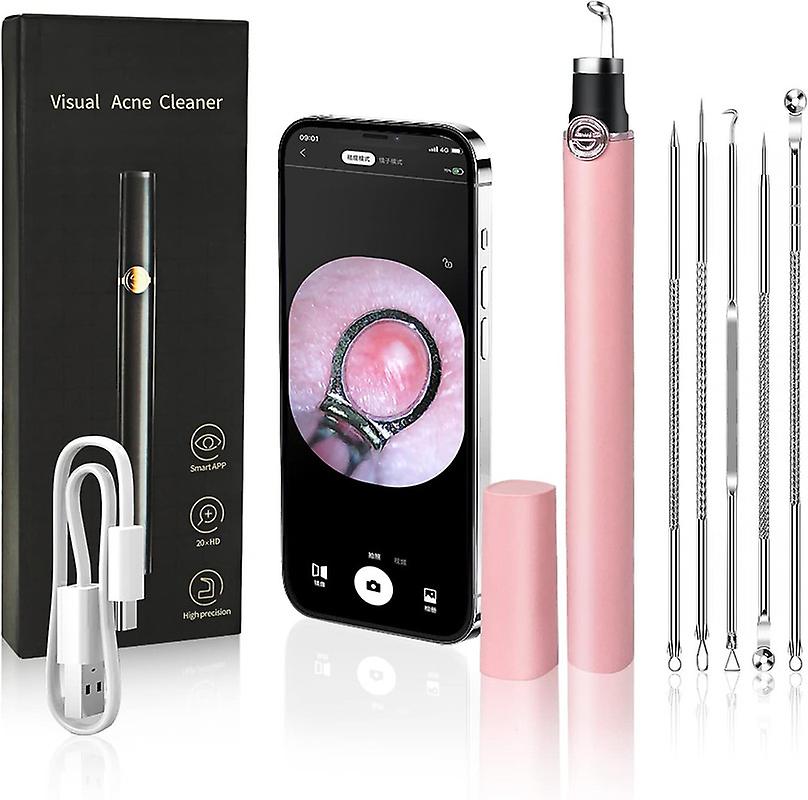 Blackhead Remover Tools,pimple Popper Extractor Tool Kit With Visible Camera For Blemish, Whitehead Popping, Stainless Steel Extraction Tools