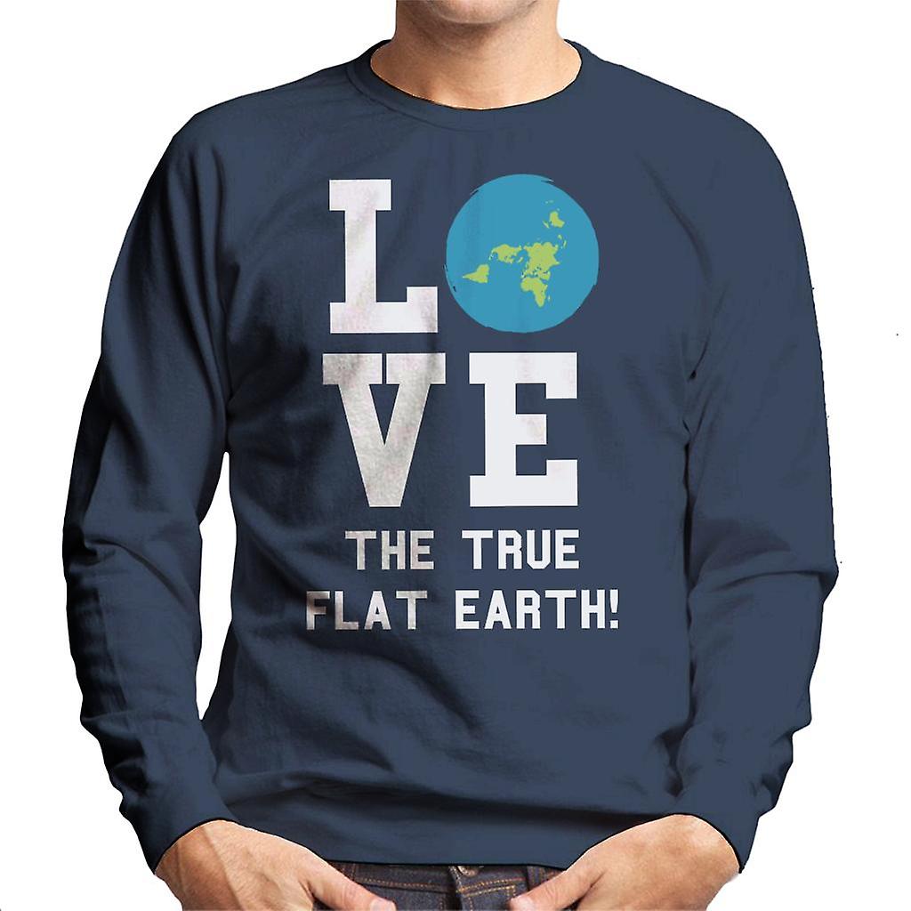 Láska True Flat Earth muži ' s mikiny