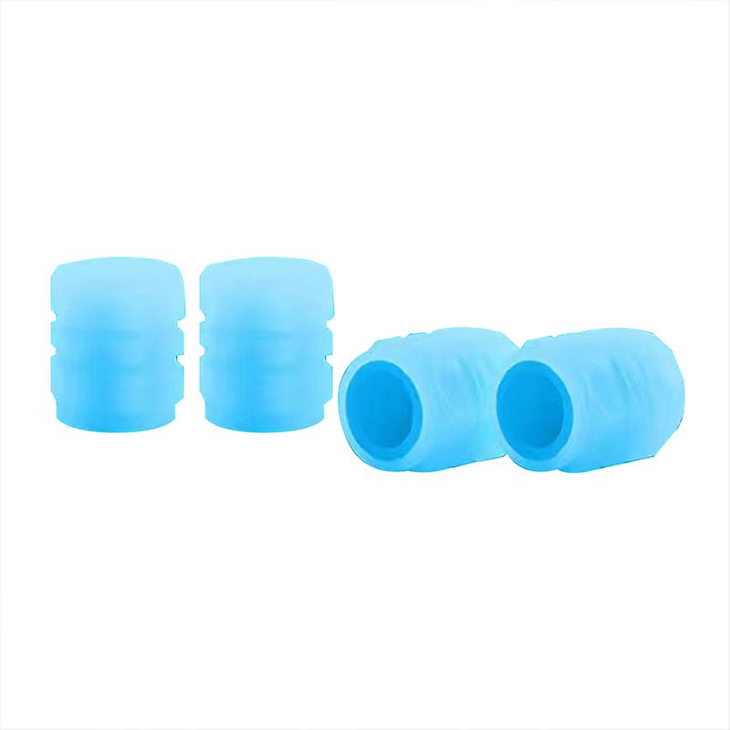 4PCS Luminous Valves Lid with Multi Color Durable Leakproof Valves-Cap Tool for Automative Truck