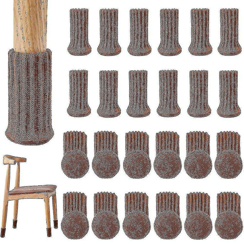 24pcs Chair Socks High Elastic Furniture Socks Pads Non-slip Chair Leg