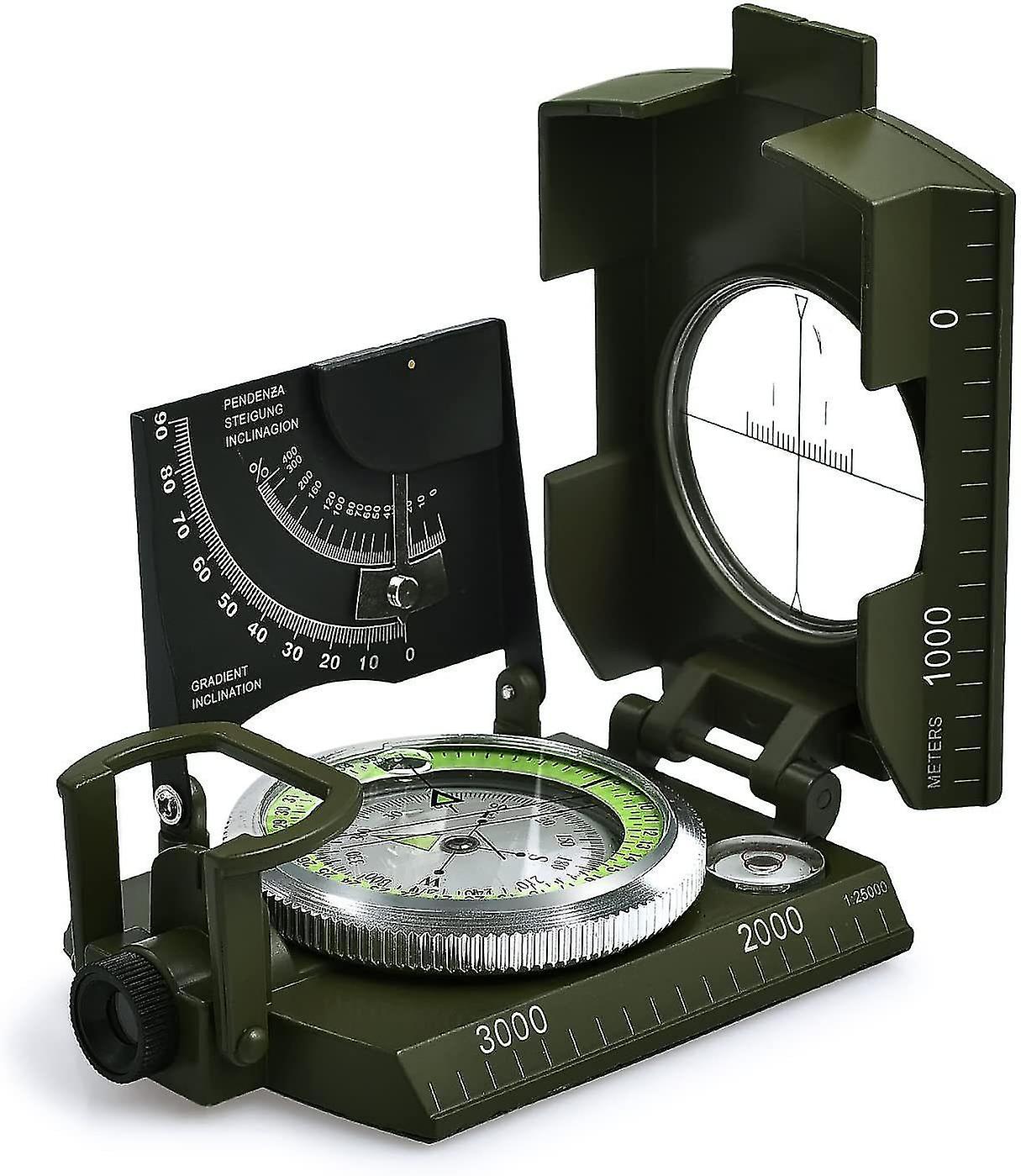 Compass Professional Pocket Compass Bearing Compass Compass Compass With Clinometer Lanyard Bag For