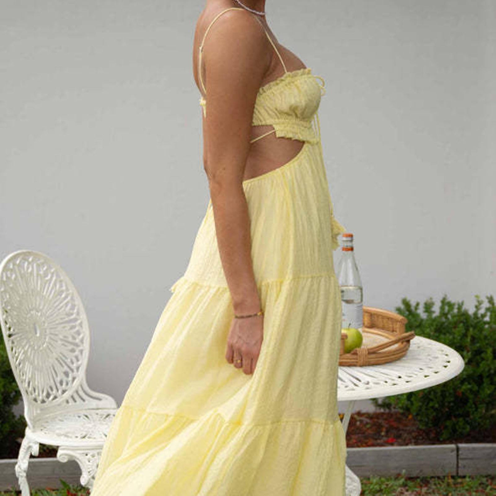 Long Fringed Panel Beach Blouse Slip Dress