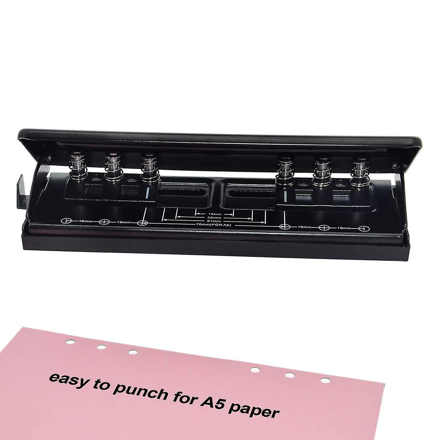 Adjustable 6-hole Punch With Positioning Mark, Daily Paper Puncher