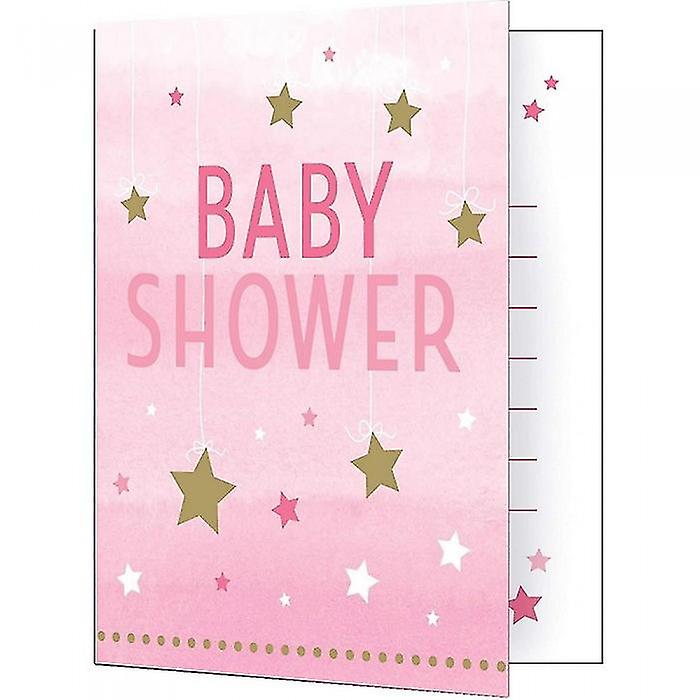 Invitations à la fête créative Twinkle Little Star Baby Shower (Pack de 8)