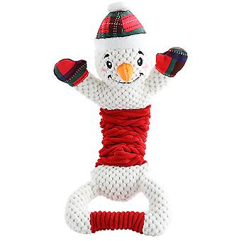 Christmas Sense Pet Pluche Toy Felle kleuren zacht speelgoed met trekring voor huisdiereigenaren Kerstcadeau