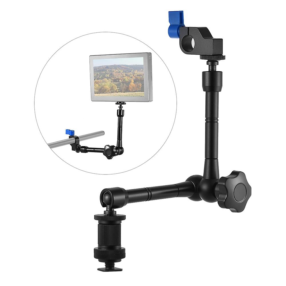 Adjustable Articulating Friction Arm with 15mm Rod Clamp Mount for Field Monitor LED Light Flash Mic