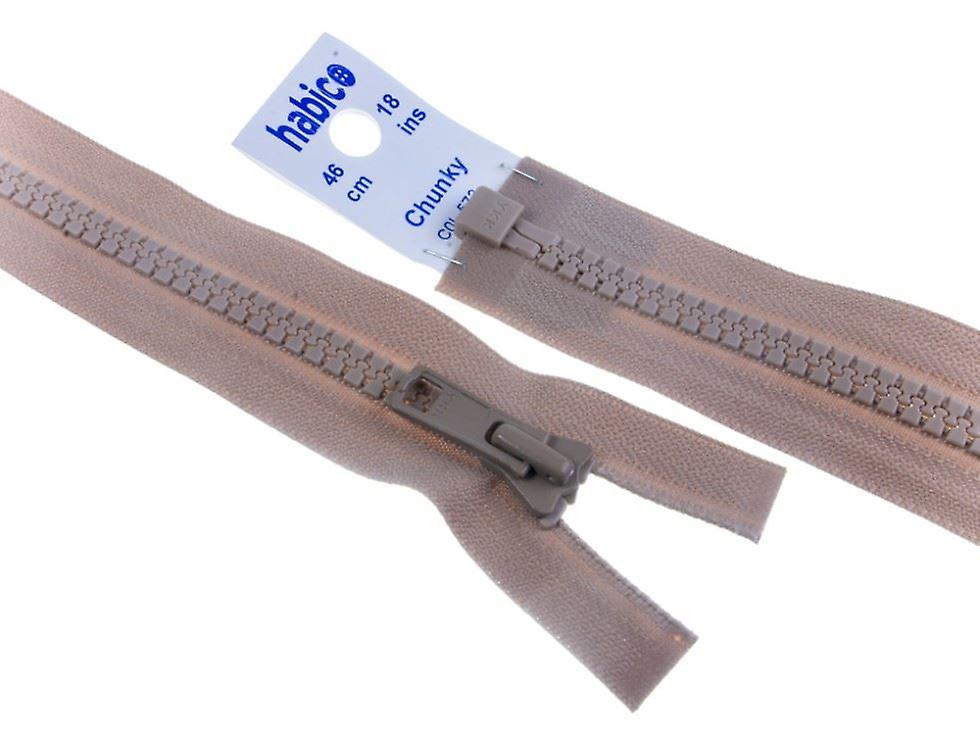 YKK Vislon Chunky Open End Zips Beige - 56 cm - each