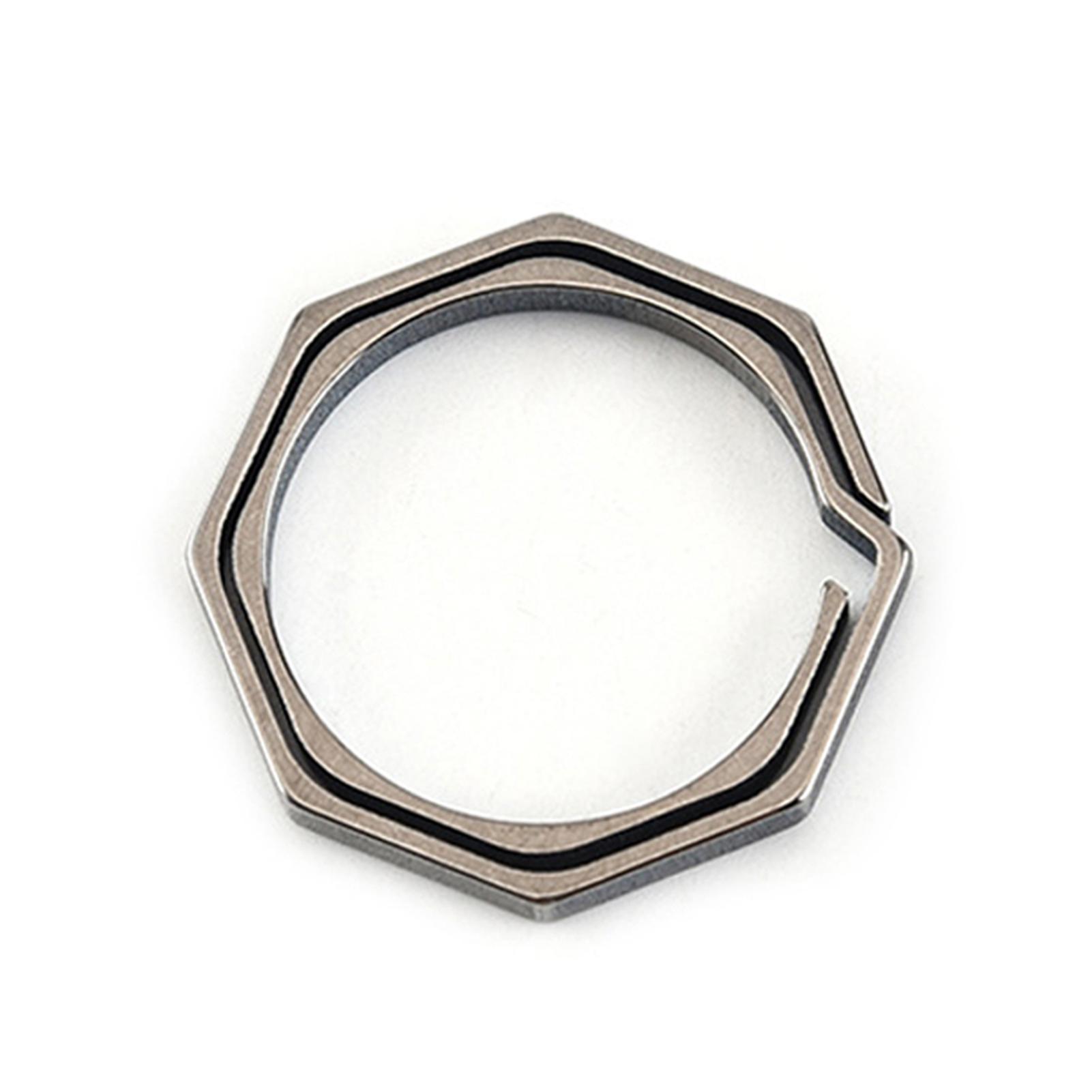 Titanium Alloy Key Ring Octagonal Hook Key Ring Creatives Multifunctional Key Pendant
