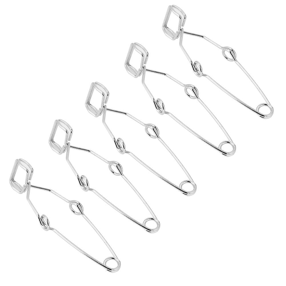 5Pcs Steel Test Tube Clip Clamp Laboratory Experiment Testing Holder Tool