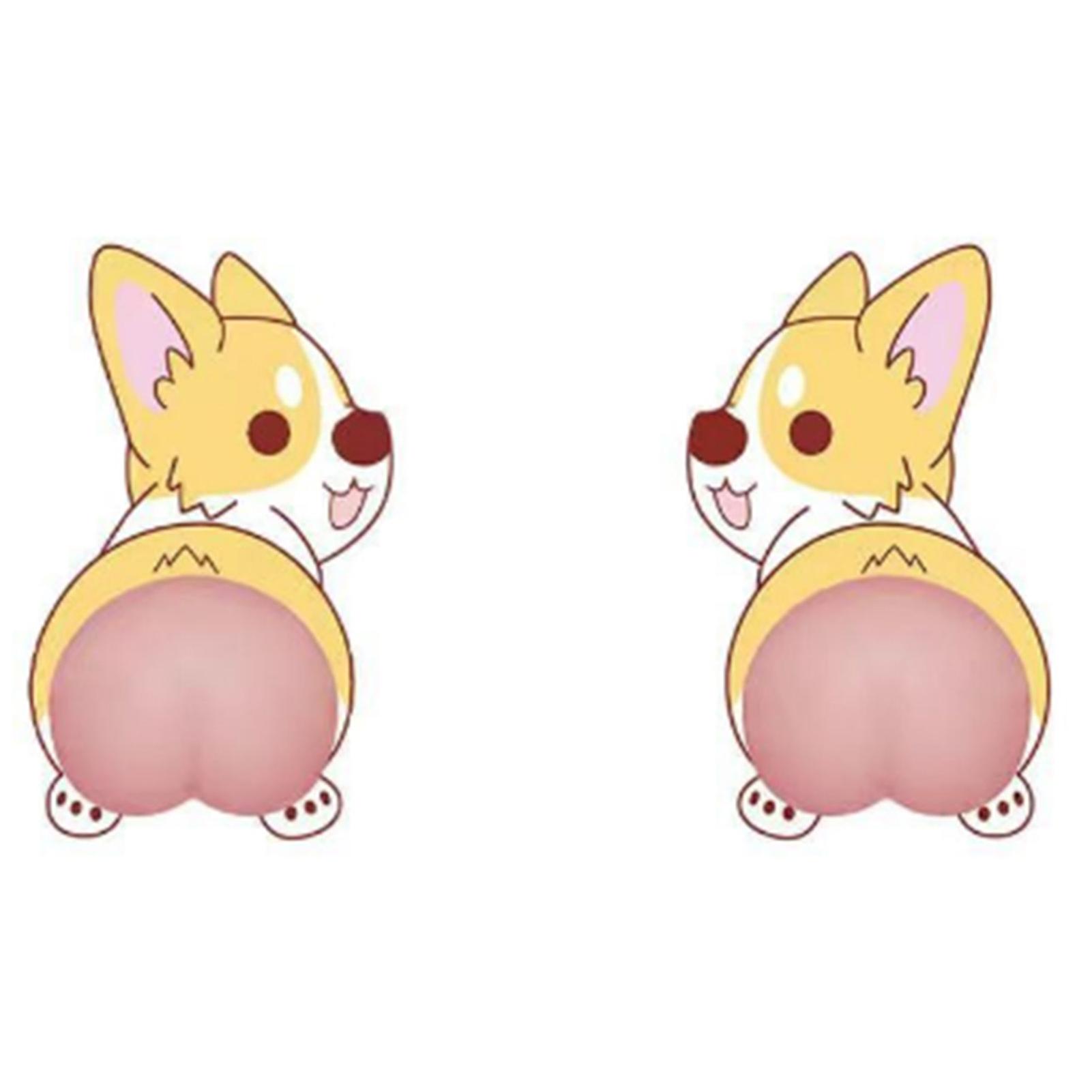 3D קריקטורה חמוד תחת דלת רכב מראה אחורית מדבקת הגנה מפני שריטות - סוג 11