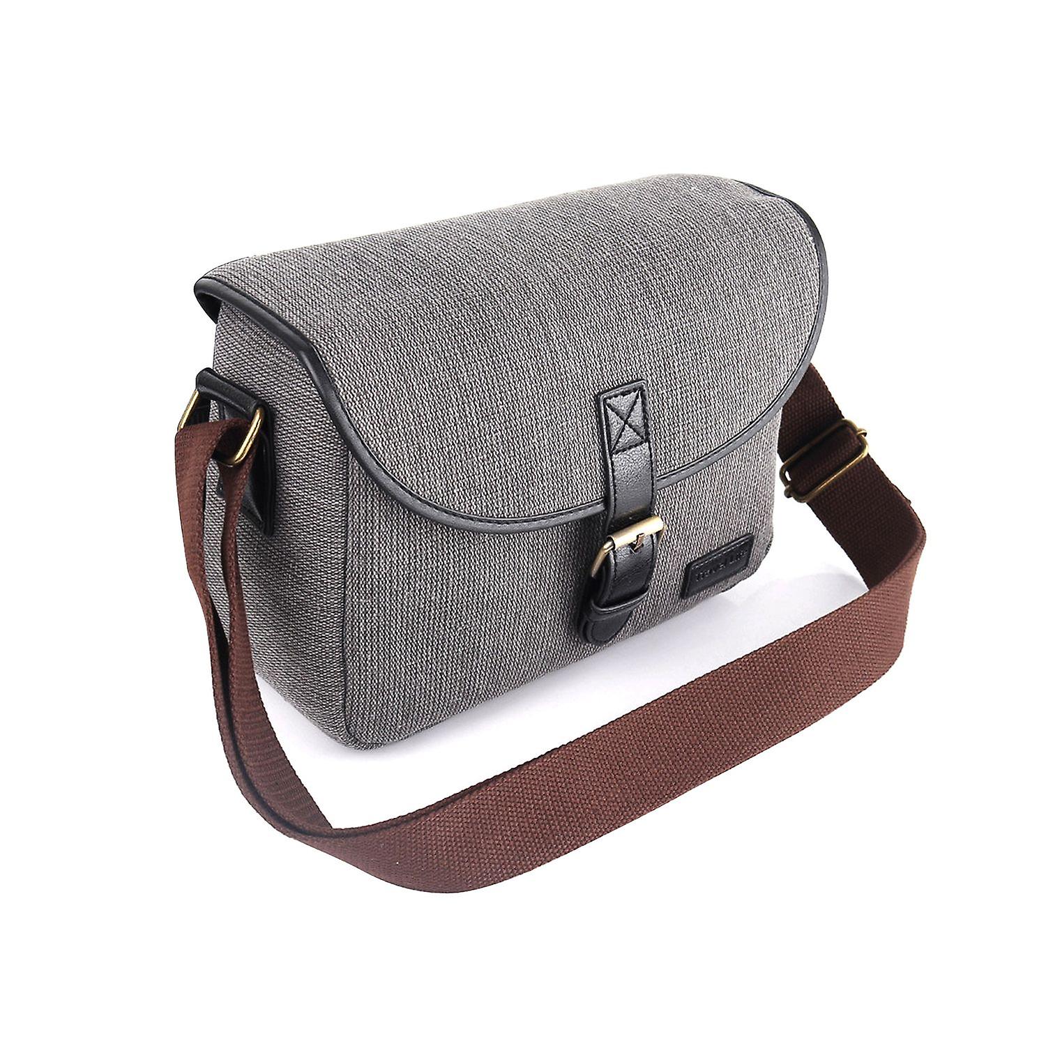 Camera Bag SLR/DSLR Gadget Bag Stylish Retro Shoulder Carrying Bag Photography Accessory Gear Case F