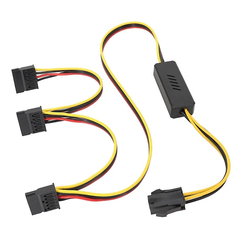 CPU 4Pin til SATA Power Splitter adapterkabel 1/2/3/4 SATA-harddiskkabel